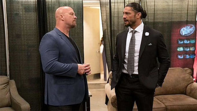 Steve Austin and Roman Reigns