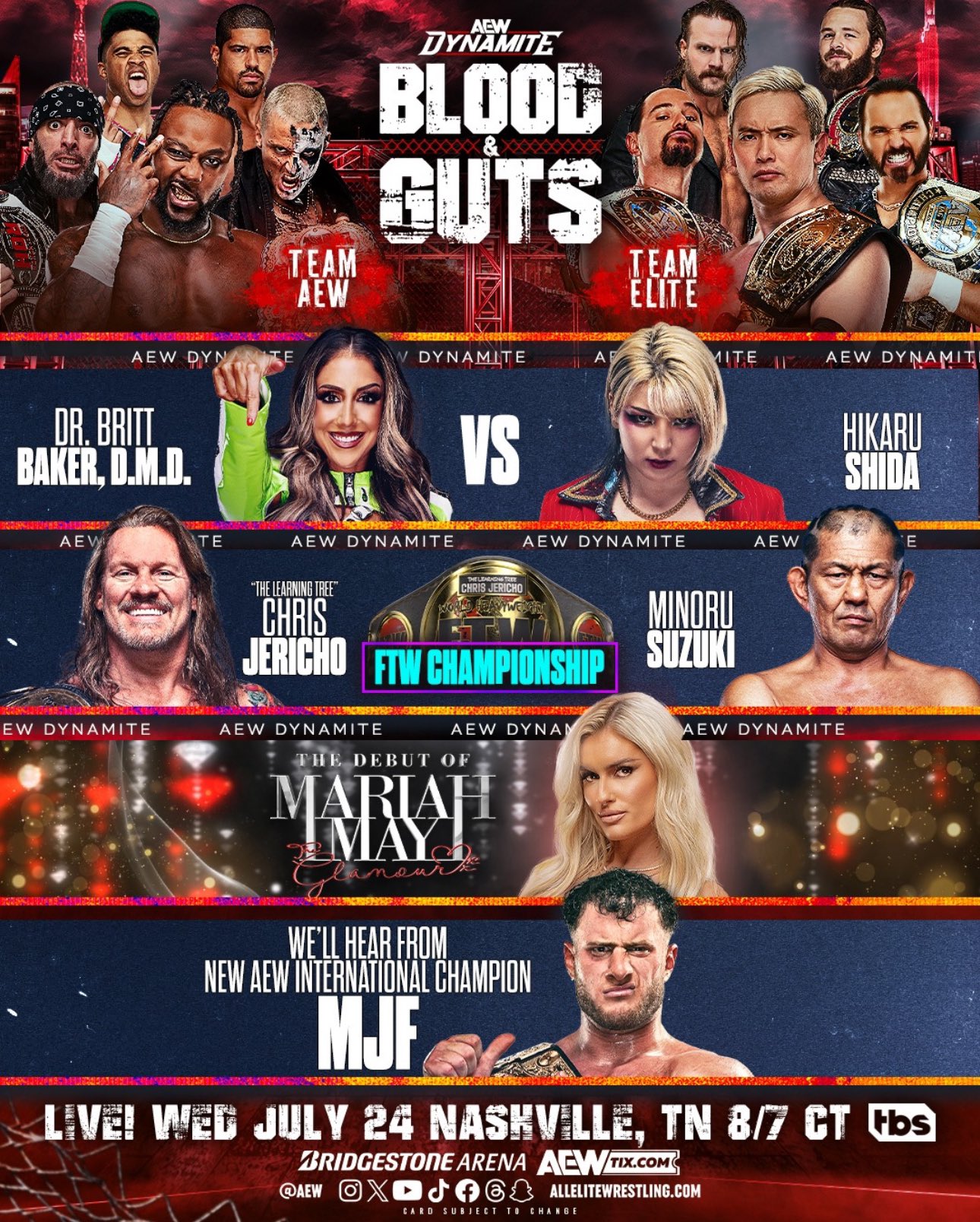 AEW Dynamite Blood and Guts Card 2024