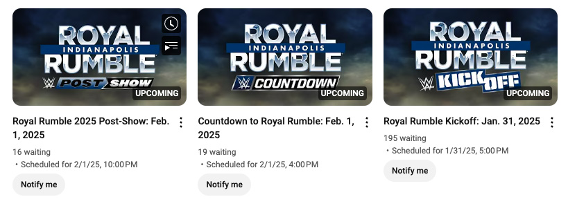 royal rumble time length