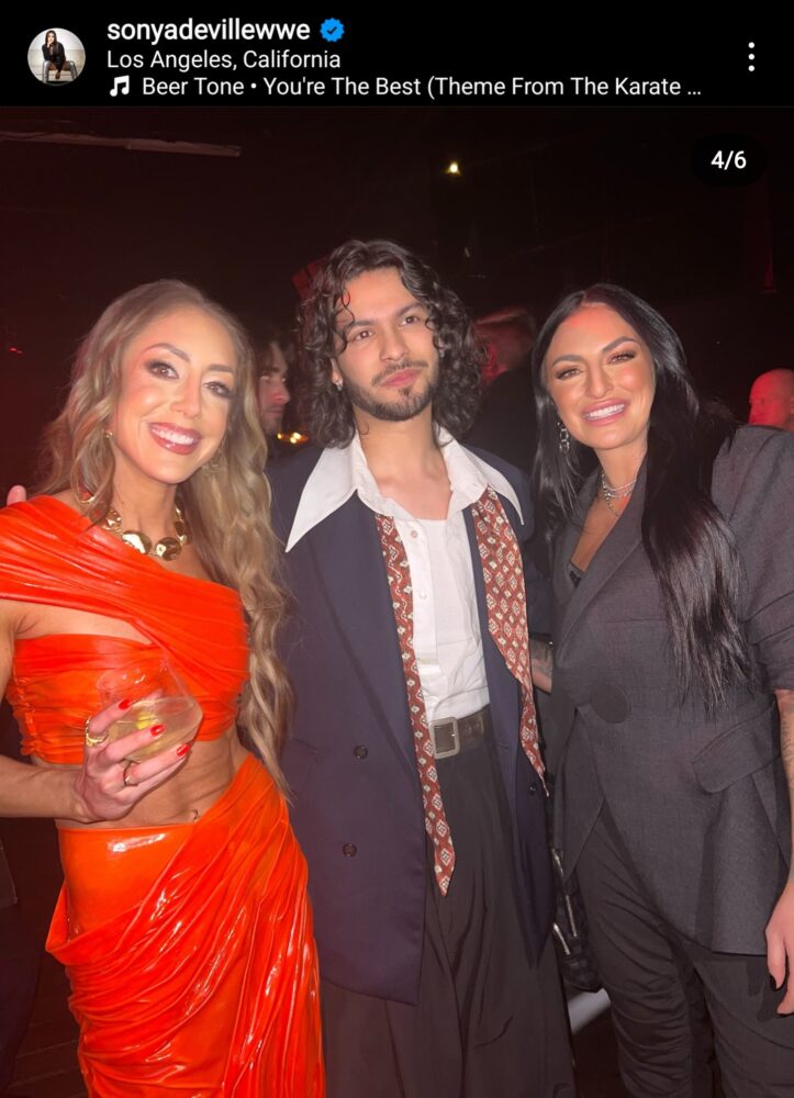 Sonya Deville and Britt Baker at Cobra Kai premiere