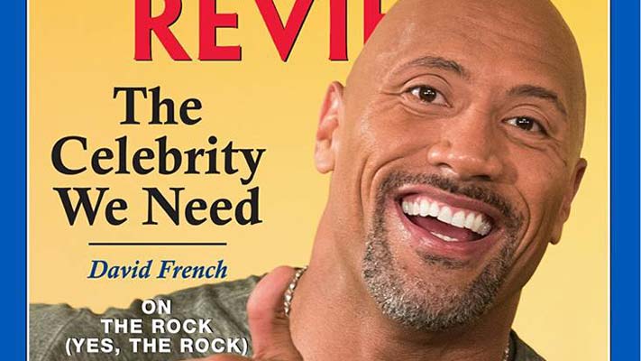 The Rock on the cover of The National Review