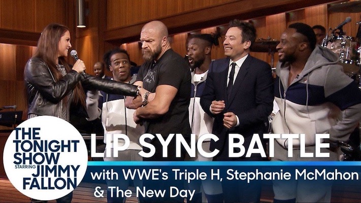 Triple H, Stephanie & New Day Lip Sync Battle on Jimmy Fallon (Video)