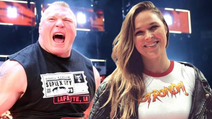 Ronda Rousey and Brock Lesnar