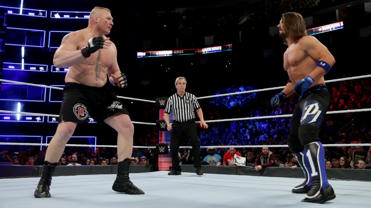 AJ Styles vs Brock Lesnar