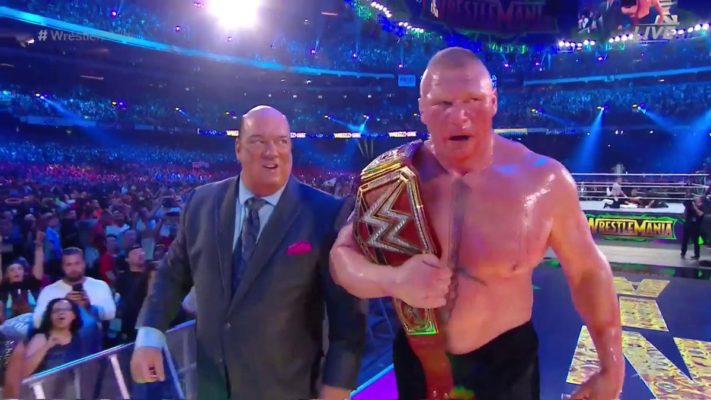 When Brock Lesnar Signed His New WWE Deal, Did He Go Off-Script At WrestleMania?