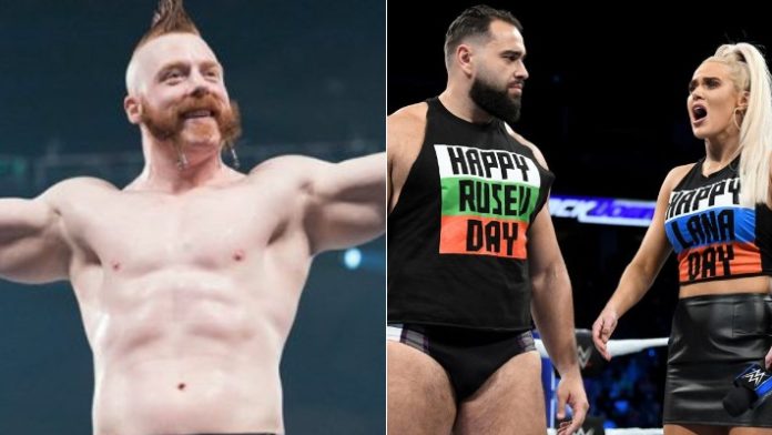 Sheamus, Rusev, and Lana