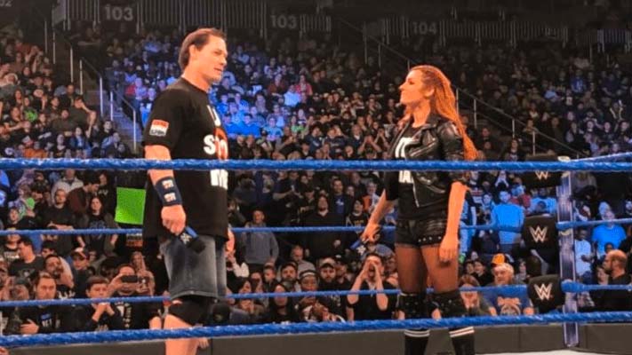 Becky Lynch Confronts John Cena At SmackDown Tapings (Video)