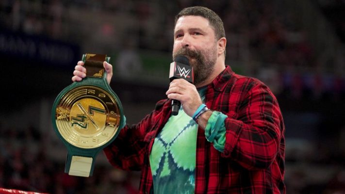 Mick Foley introducing the 24/7 belt. Photo Credit: WWE.com