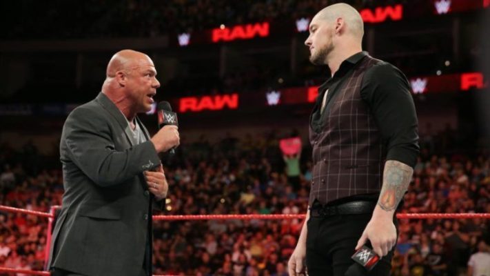 Kurt Angle and Baron Corbin