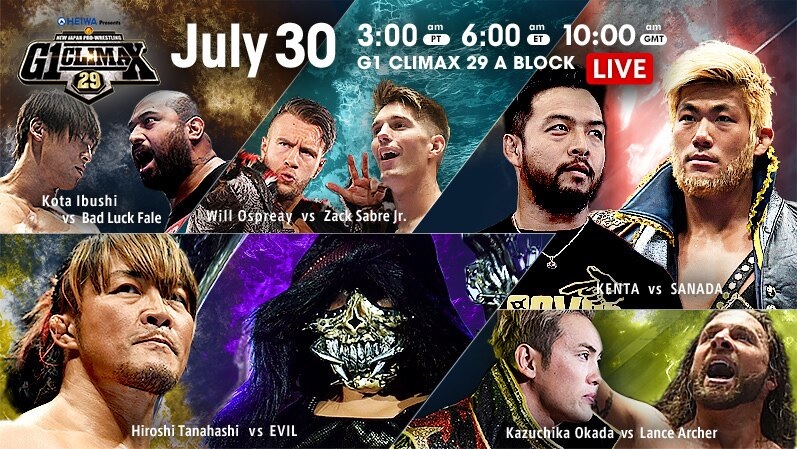 NJPW G1 Climax 29 Day 11 Results: Tanahashi vs. EVIL