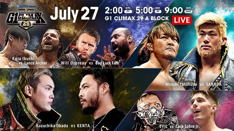 NJPW G1 Climax 29 Day 9 Results: Okada vs. KENTA