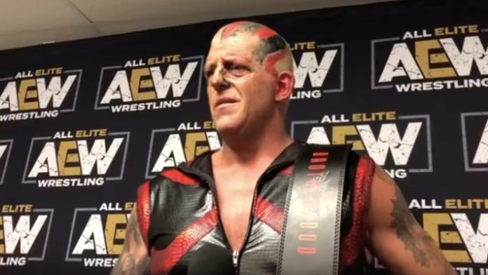 Dustin Rhodes post Fight for the Fallen media scrum