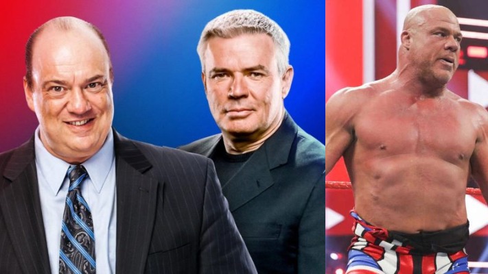 Kurt Angle, Paul Heyman and Eric Bischoff