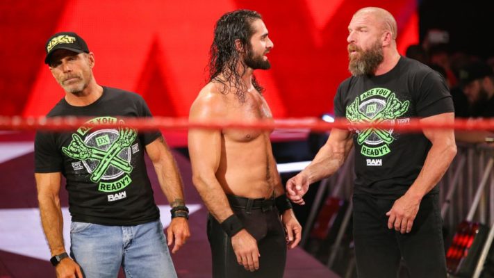 rollins triple h shawn michaels raw reunion