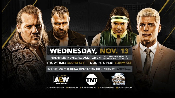 AEW On TNT Headed To Nashville, TN For Week 7