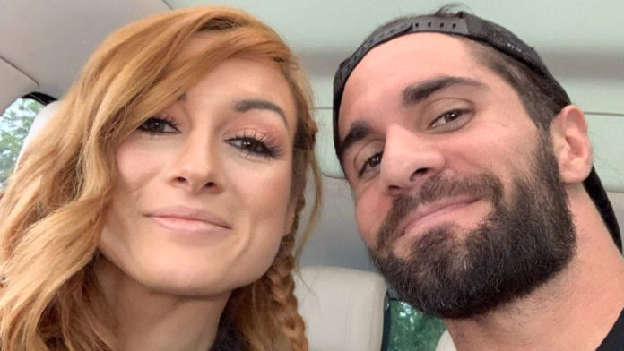 Becky Lynch and Seth Rollins