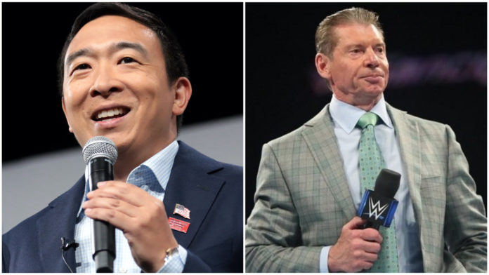 Andrew Yang and Vince McMahon