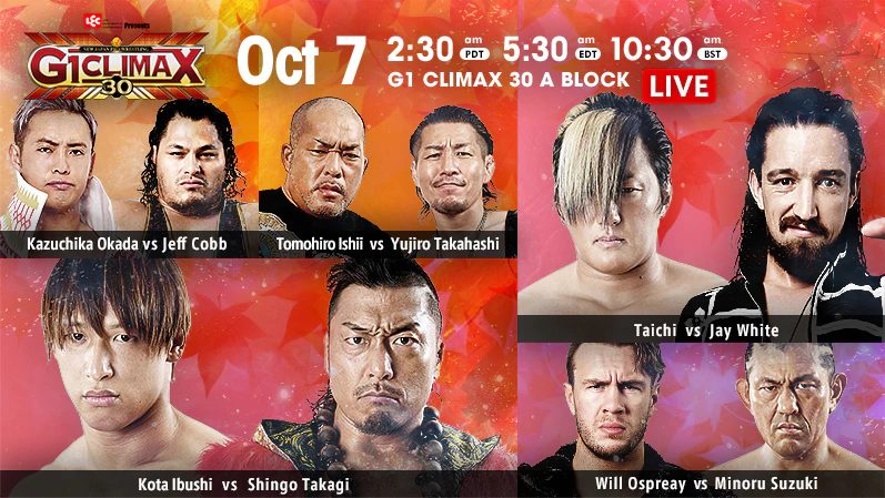 Results: NJPW G1 Climax 30 Day 11