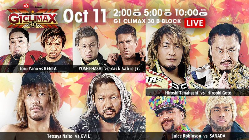 Results: NJPW G1 Climax 30 Day 14