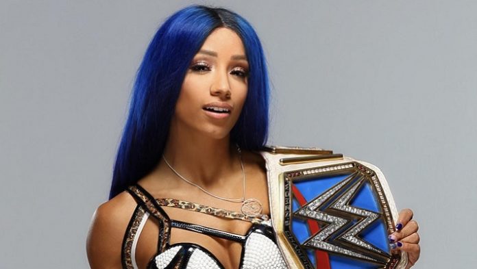 Sasha Banks as the SmackDown Women's Champion