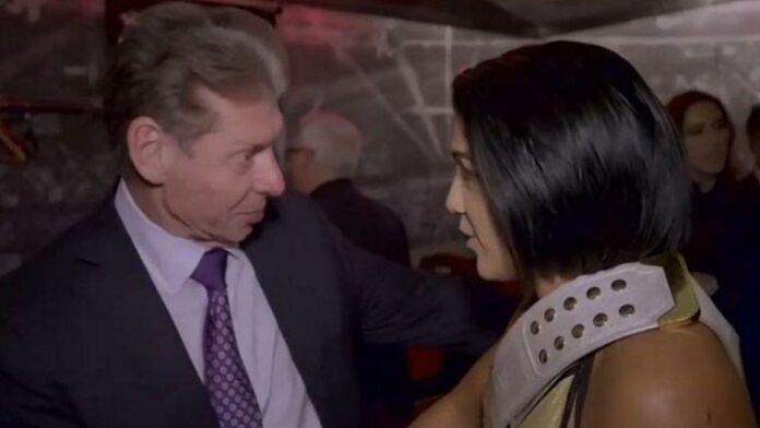 Bayley and Vince McMahon