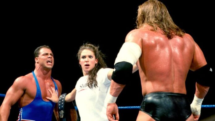 Kurt Angle and Stephanie McMahon