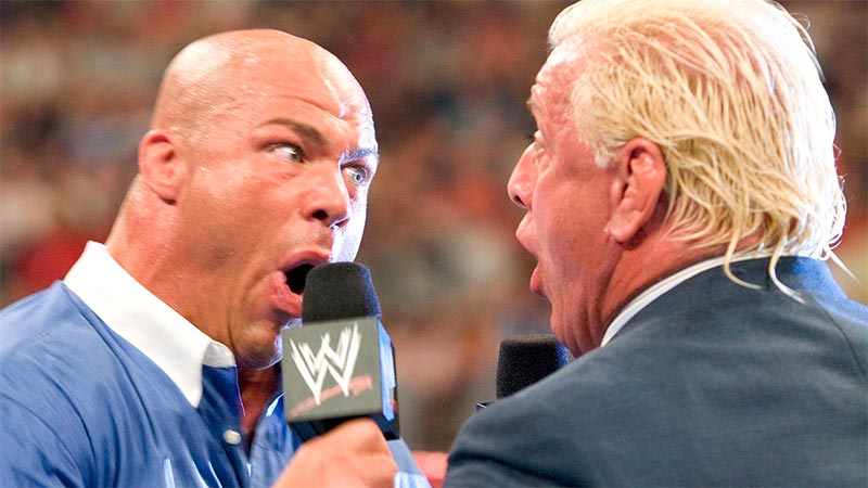 Kurt Angle Reveals Ric Flair Urged Him To Sign With WWE Over WCW in 1998