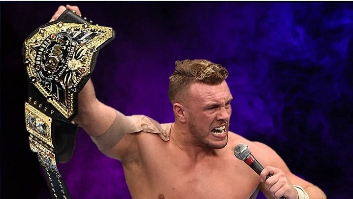 Will Ospreay with The IWGP Heavyweight Championship