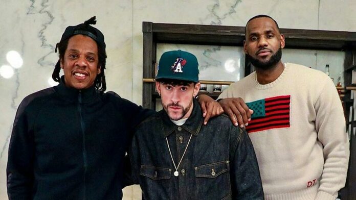 Jay Z, Bad Bunny and LeBron James