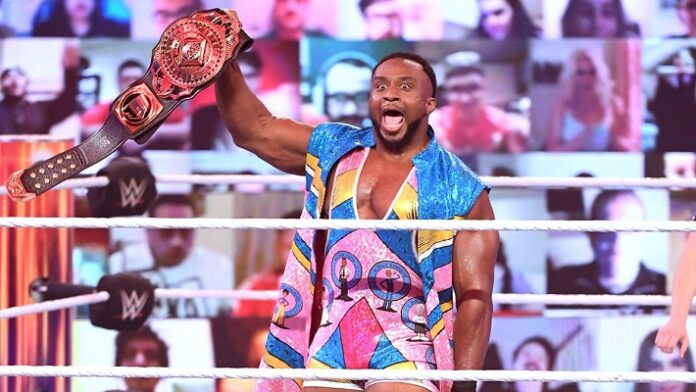 Big E with the IC championship