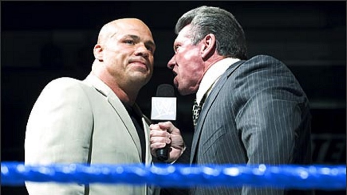 Kurt Angle and Vince McMahon