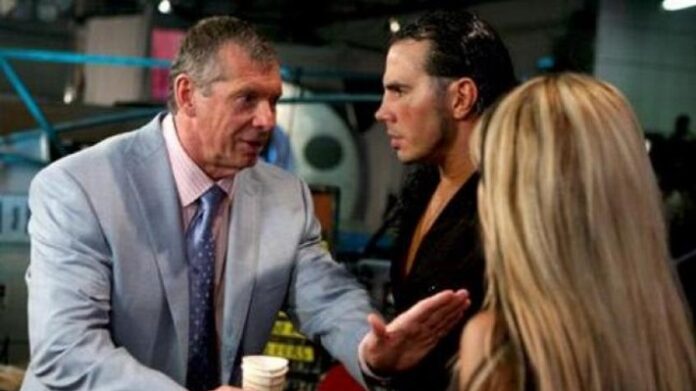 Matt Hardy with Vince McMahon