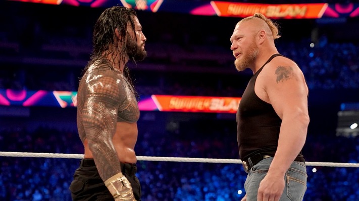 Brock Lesnar confronted Roman Reigns at SummerSlam