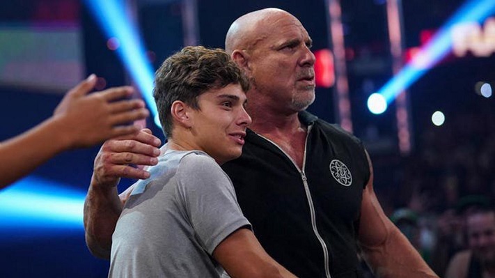 Bill Goldberg with his son Gage