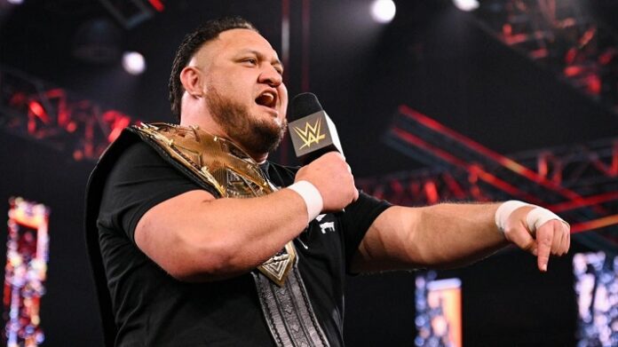 Samoa Joe with the NXT championship