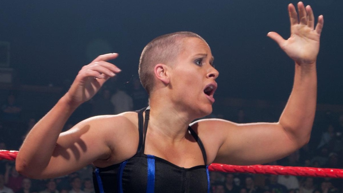 Molly Holly got her hair shaved at WrestleMania 20