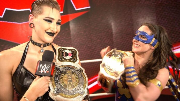 Rhea Ripley has lost her tag team title belt