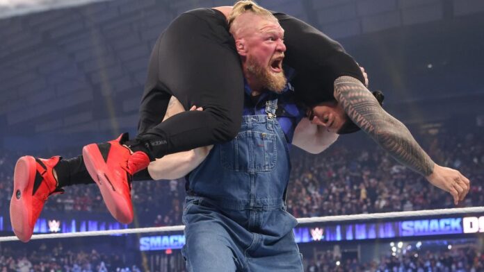 Brock Lesnar attacked Roman Reigns on SmackDown