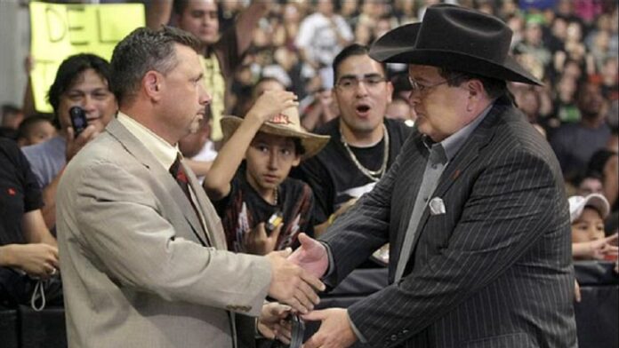 Michael Cole and Jim Ross