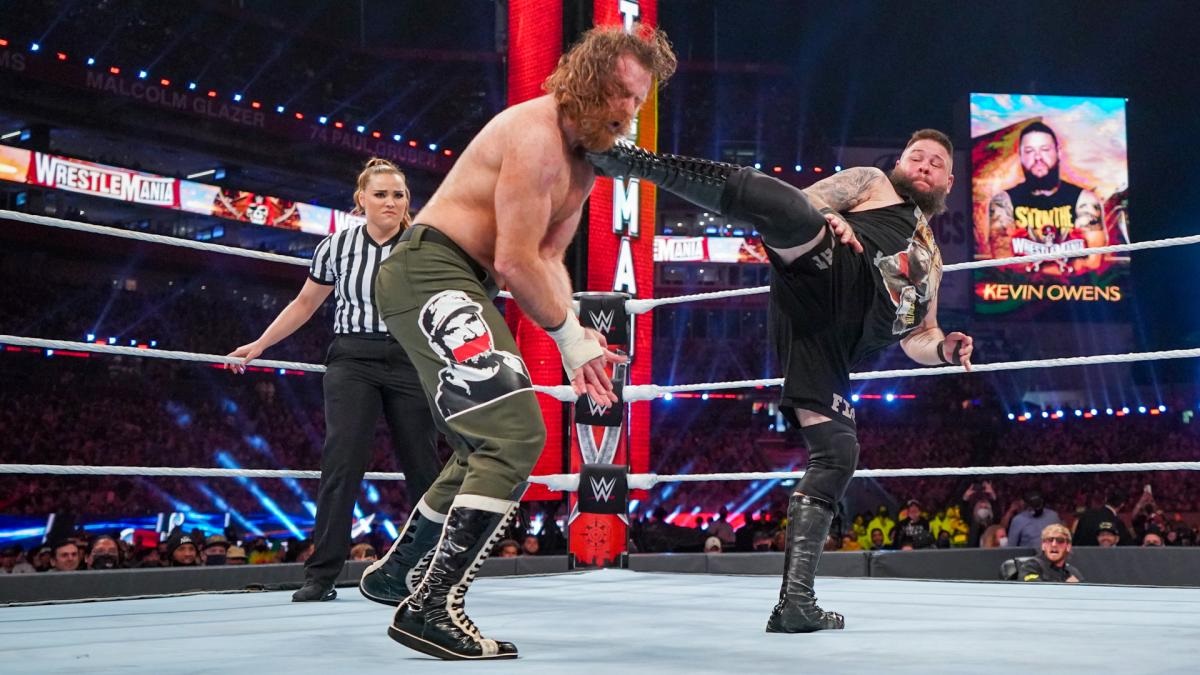 Kevin Owens and Sami Zayn at WrestleMania 37