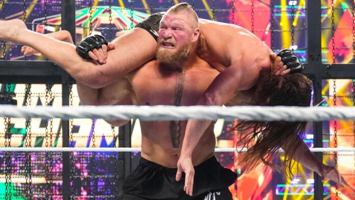 Brock Lesnar Riddle Elimination Chamber