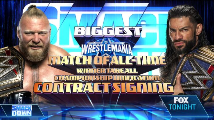 Lesnar Reigns Contract Signing