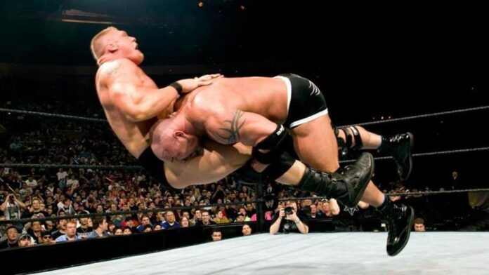 Goldberg Brock Lesnar WrestleMania 20