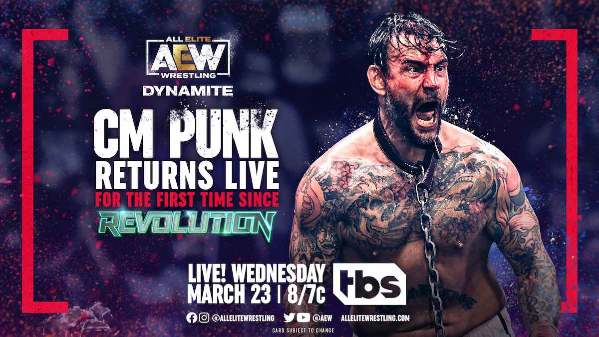 CM Punk Returns to AEW Dynamite This Week