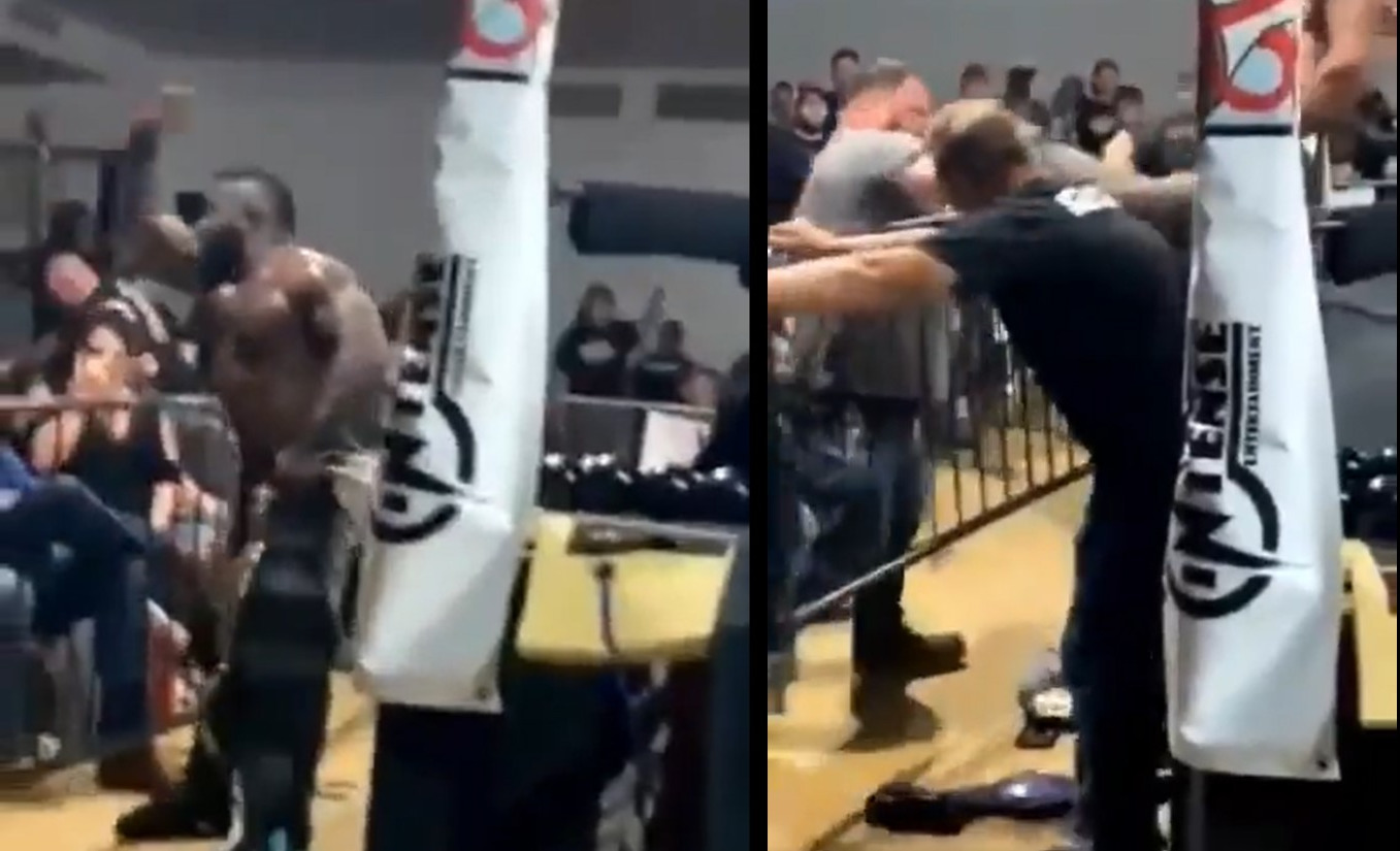 Fan attacks wrestler Joe Black