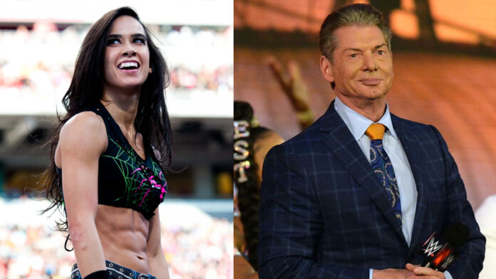 AJ Lee and Vince McMahon