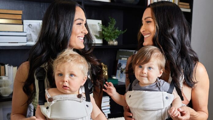 The Bella twins with their kids