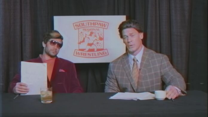 Fandango and John Cena at Southpaw Regional Wrestling