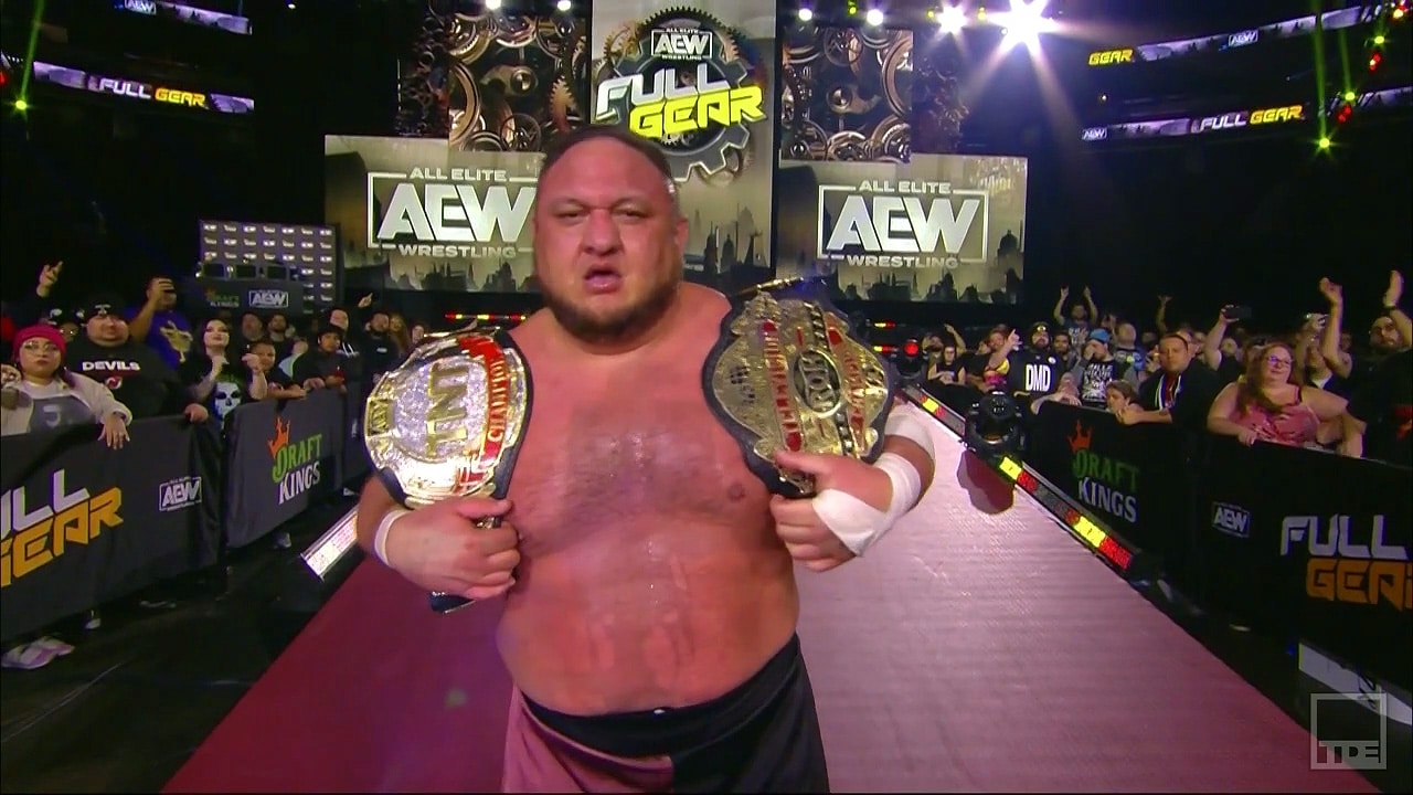 Samoa Joe Wins AEW TNT Title at Full Gear