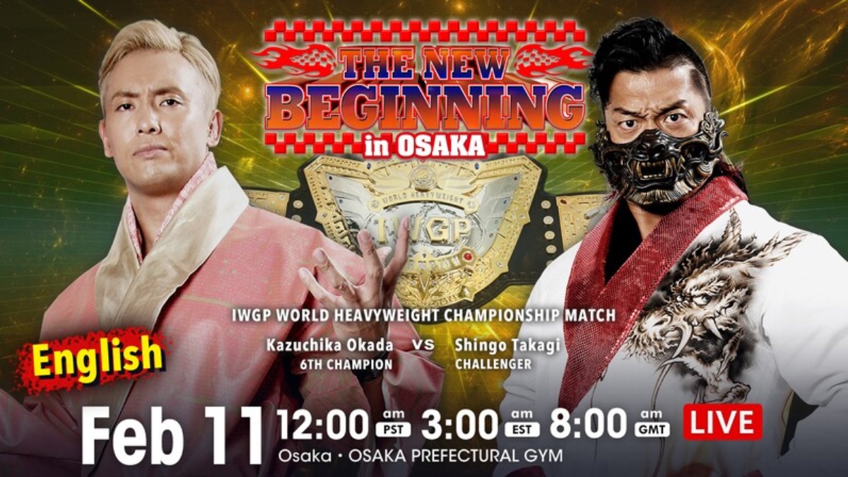 The New Beginning in Osaka Results: Kazuchika Okada vs. Shingo Takagi, Loser Leaves Japan Match